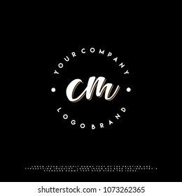 Vintage C & M Initial Name Logo