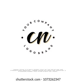 Vintage C & N initial name logo