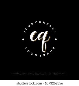 Vintage C & Q initial name logo