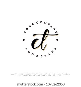 Vintage C & T initial name logo