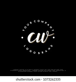 Vintage C & W initial name logo