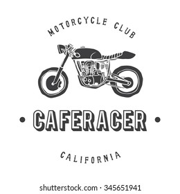 vintage cafe racer motorcycle Vector Isolated