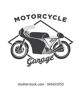 vintage cafe racer motorcycle Vector Isolated
