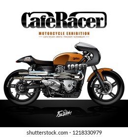 vintage cafe racer poster design
