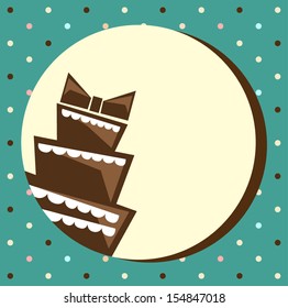 vintage cake  template vector/illustration
