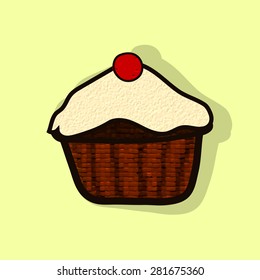 Vintage Cakes Poster. Vector illustration. 