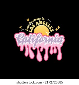 Vintage California Typography College Varsity Los Angeles Usa Slogan Print For Graphic Tee T Shirt Or Sweatshirt 