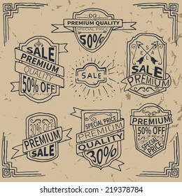 Vintage calligraphic banners