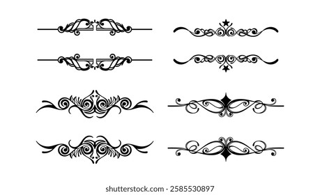 Vintage calligraphic Christmas ornaments art
