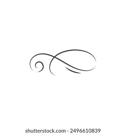 Diseño de Vector plano de Elementos de diseño caligráficos Antiguas