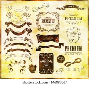 Vintage calligraphic design elements and page decoration/ vector set/ Vintage Frame collection