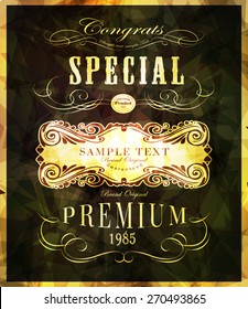 Vintage calligraphic design elements, page decoration and labels