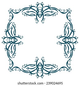 Vintage calligraphic frame. Vector illustration.