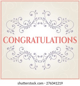 Vintage calligraphic frame. Vector illustration