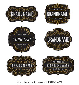 Vintage  calligraphic  frames collection ,elements for your logo template,label,badge,brand identity,menu restaurant