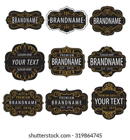 Vintage  calligraphic  frames collection ,elements for your logo template,label,badge,brand identity,menu restaurant