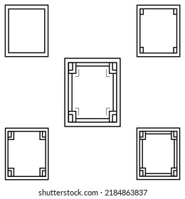Vintage calligraphic frames. Ornate calligraph frame. Isolated vector illustration signs set.
