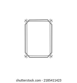 Vintage calligraphic frames. Ornate calligraph frame. Isolated vector illustration signs set.

