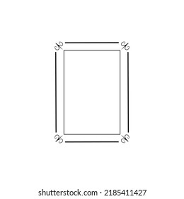 Marcos caligráficos antiguos. Marco del caligrafo ordenado. Señales de ilustración vectorial aisladas establecidas.
