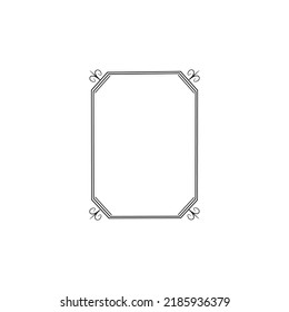 Marcos caligráficos antiguos. Marco del caligrafo ordenado. Señales de ilustración vectorial aisladas establecidas.
