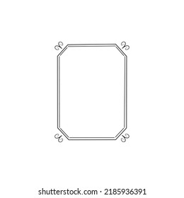 Vintage calligraphic frames. Ornate calligraph frame. Isolated vector illustration signs set.

