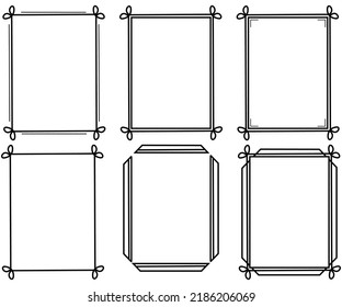 Vintage calligraphic frames. Ornate calligraph frame. Isolated vector illustration signs set.
