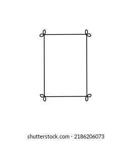 Marcos caligráficos antiguos. Marco del caligrafo ordenado. Señales de ilustración vectorial aisladas establecidas.
