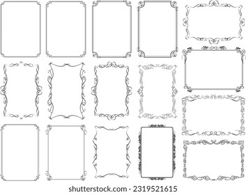Scroll Frames - Set Of Vector Frames Isolated On White Background