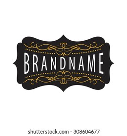 Vintage  calligraphic  frames,elements for your logo template,label,emblem,badge,brand identity,menu restaurant