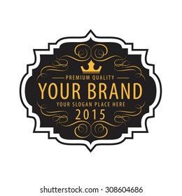 Vintage  calligraphic  frames,elements for your logo template,label,emblem,badge,brand identity,menu restaurant