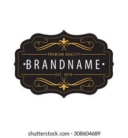 Vintage  calligraphic  frames,elements for your logo template,label,emblem,badge,brand identity,menu restaurant