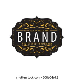 Vintage  calligraphic  frames,elements for your logo template,label,emblem,badge,brand identity,menu restaurant