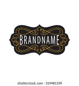 Vintage  calligraphic  frames,elements for your logo template,label,emblem,badge,brand identity,menu restaurant