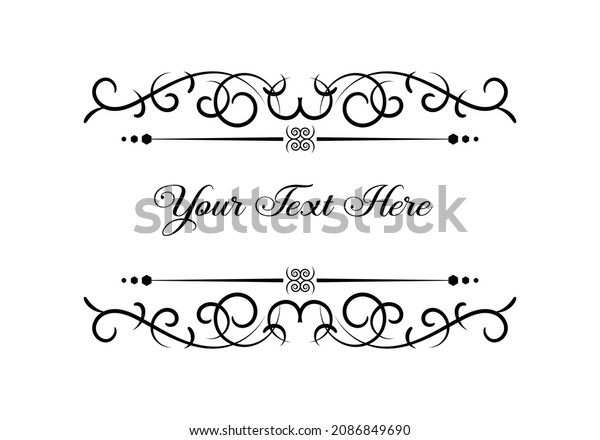 Vintage calligraphic vignettes and dividers,\
Vintage ornamental dividers, Hand drew decorative borders in retro\
style for greeting cards, banners, retro parties, wedding\
invitations, menus,\
postcards.