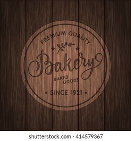 Vintage calligraphy bakery logo