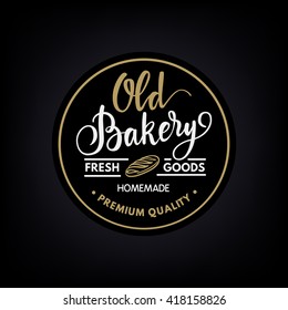 Vintage calligraphy bakery logo