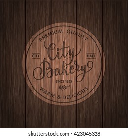 Vintage calligraphy bakery logo