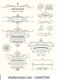 Vintage Calligraphy Design Elements
