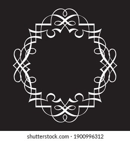 Vintage or calligraphy frame vector design 