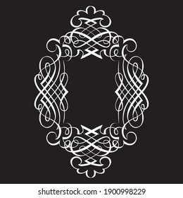 Vintage or calligraphy frame vector design 