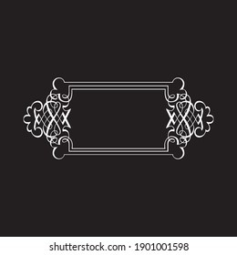 Diseño vectorial de marcos de vintage o caligrafía 