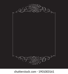 Vintage or calligraphy frame vector design 