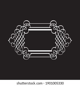 Vintage or calligraphy frame vector design 