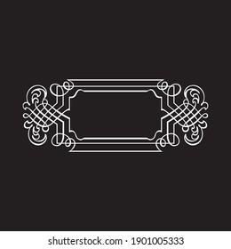 Vintage or calligraphy frame vector design 