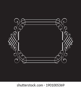 Vintage or calligraphy frame vector design 