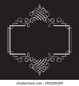 Vintage or calligraphy frame vector design 
