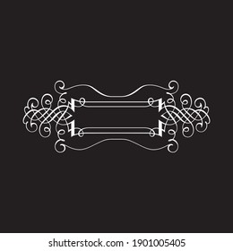 Vintage or calligraphy frame vector design 
