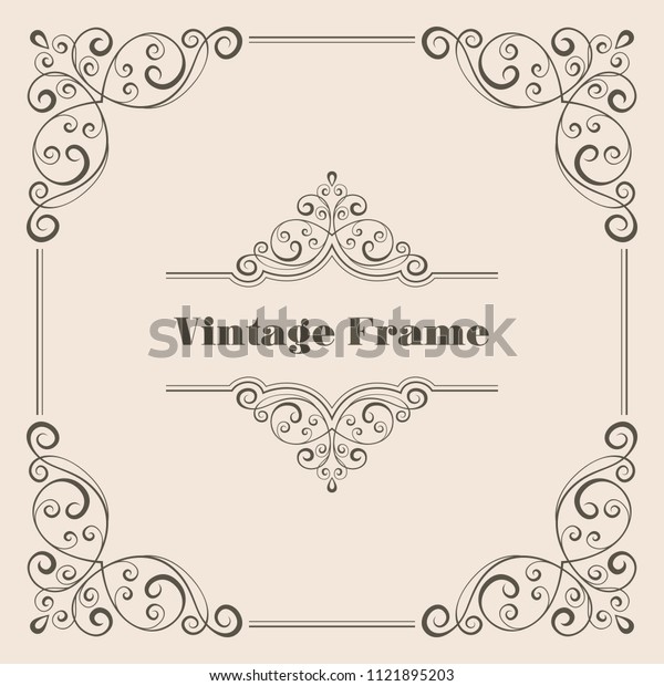 Vintage calligraphy ornament for
greeting card, invitation or certificate. Vector
Illustration
