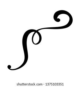 Vintage calligraphy scandinavian flourish vector corner. Design frame element for wedding, Valentines Day, birthday greeting card.