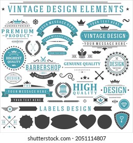 Elementos de diseño vectorial de caligrafía vintage y decoración de páginas. Conjunto grande